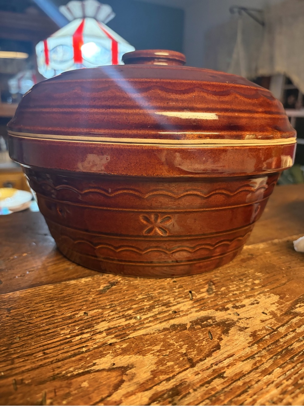 Marcrest Brown Ceramic Lidded Casserole Dish - Classic Kitchen Baking Pot